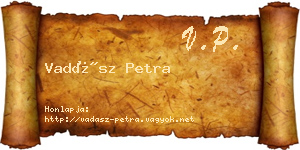 Vadász Petra névjegykártya